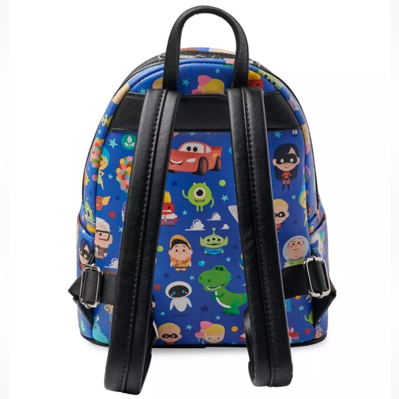 LOUNGEFLY NWT DISNEY PARKS PIXAR CHIBI BACKPACK MONSTERS INC THE INCREDIBLES - Picture 2 of 6
